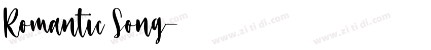 Romantic Song字体转换